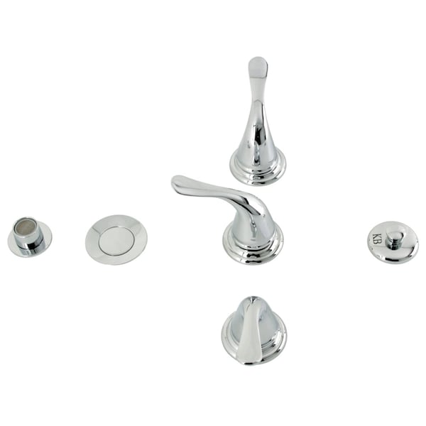 ThreeHandle Bidet Faucet, Polished Chrome